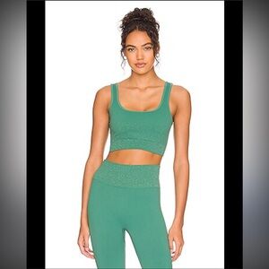 KORAL Layla Sparkle Seamless Legging in Emerald Green